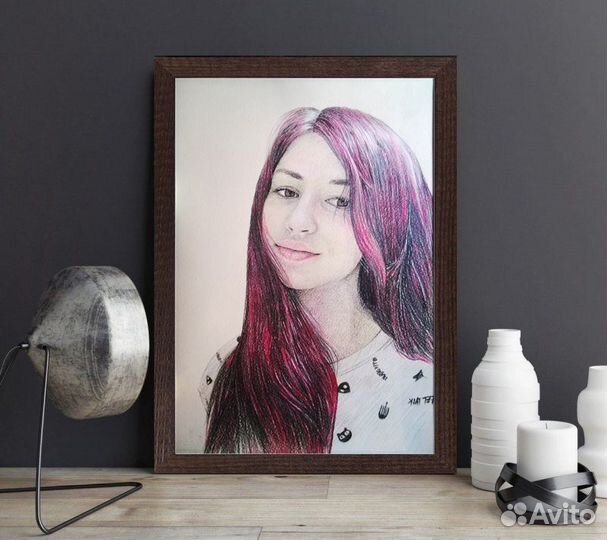 Профессиональный портрет с фото, карандаш, масло