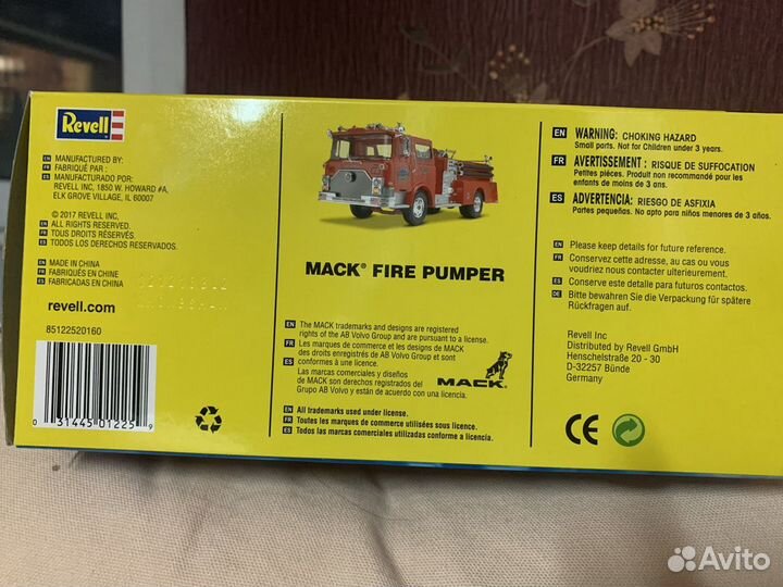 Сборная модель Пожарная машина