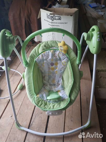 Качели Babyton Funny Time 2в1 электронные Green