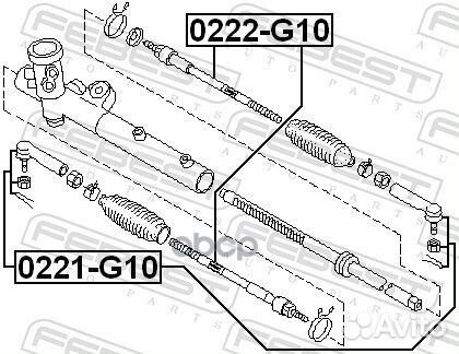 Тяга рулевая 0222G10 Febest