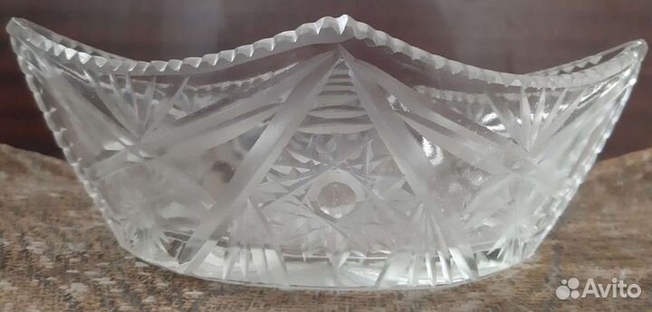 Хрустальная ваза СССР Ладья