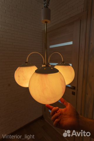 Винтажная белоснежная люстра Kamenicky Senov, 1970