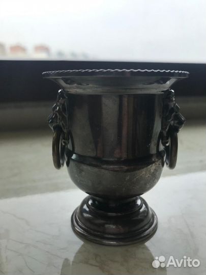 Винтажная посеребренная подставка для зубочисток