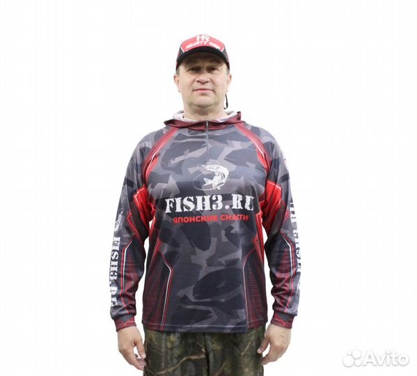 Джерси Fish3 с капюшоном L, XL, XXL без имени