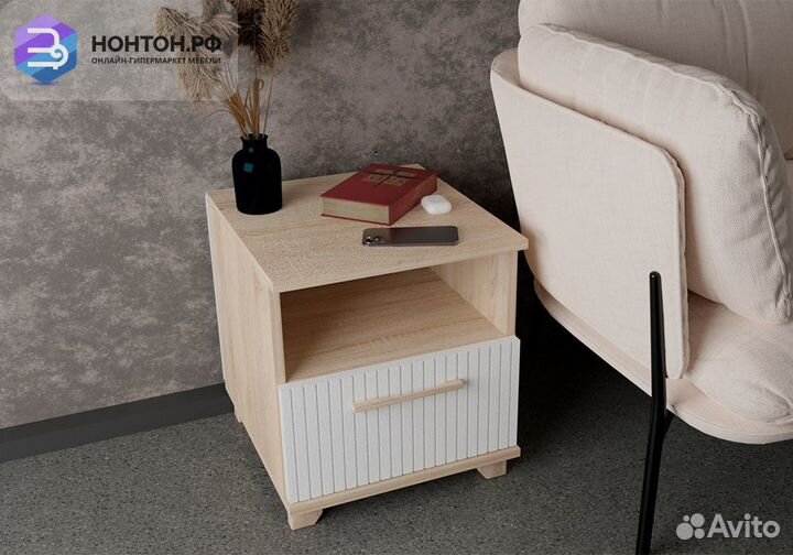 Тумба прикроватная с ящиком Копенгаген дуб сонома