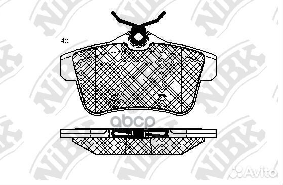 Колодки тормозные дисковые задние NiBK PN0473 Я