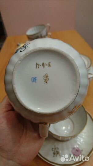 Чайный сервиз из костяного фарфора 