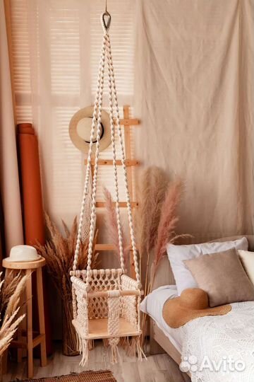 Детская качель макраме