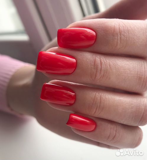 Маникюр гель-лак наращивание ногтей