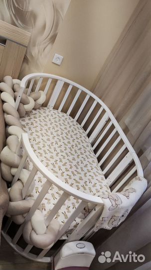 Детская кроватка-трансформер с маятником Северянка