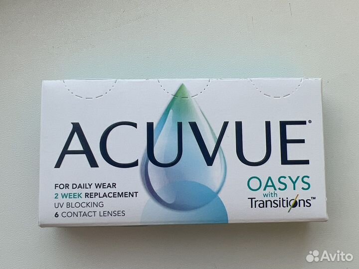 Линзы acuvue transitions 2 недели -3.25