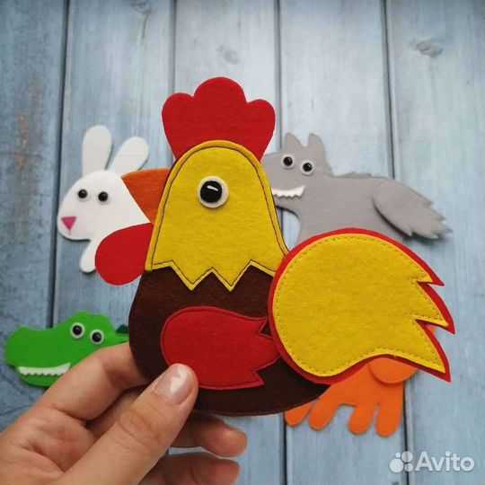 Игра из фетра Где чей хвост