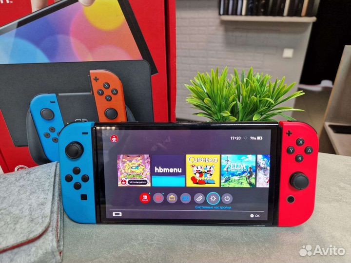 Чипованная Nintendo Switch Oled 300Gb + 40Игр