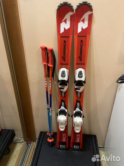 Горные лыжи Nordica 100+atomic ботинки