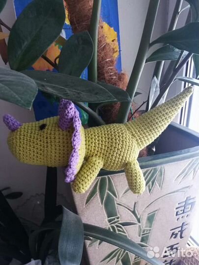 Игрушка динозавр трицератопс. 26см.Ручная работа