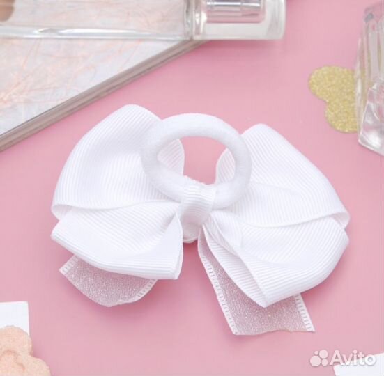 Бант школьный белый