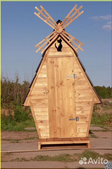 Уличный туалет деревянный HAT115