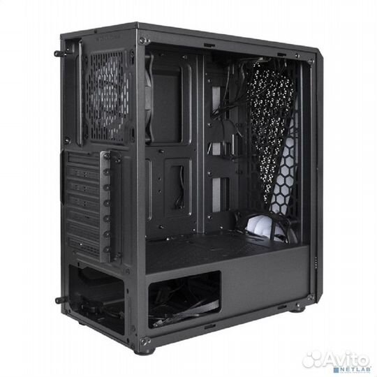 Exegate EX292858RUS Корпус Miditower ExeGate EVO-8225 (ATX, без бп, 2*USB+1*USB3.0, черный, 2 вент