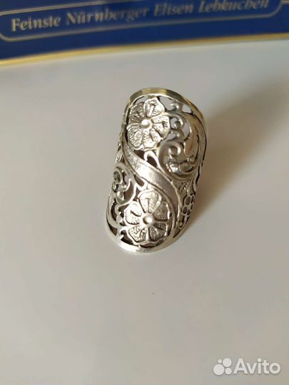 Винтаж серебро 925 кокошник клеймо 18 рр кольцо
