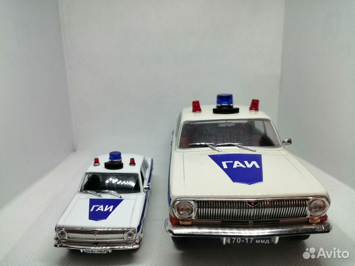 Модель газ-24 «Волга» «милиция» «гаи» 1:24