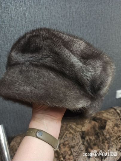 Норковый мягкий берет