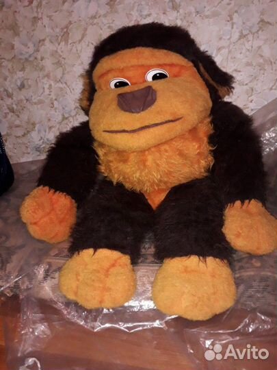 Большая мягкая игрушка обезьяна, собака