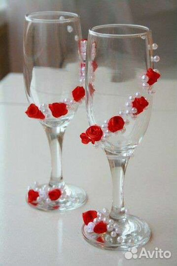 Бокалы свадебные; именные
