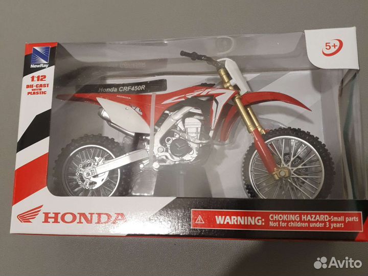Модель мотоцикла honda CRF 450F 1:12