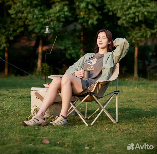 Новый складной стул Naturehike Armrest Moon Chair