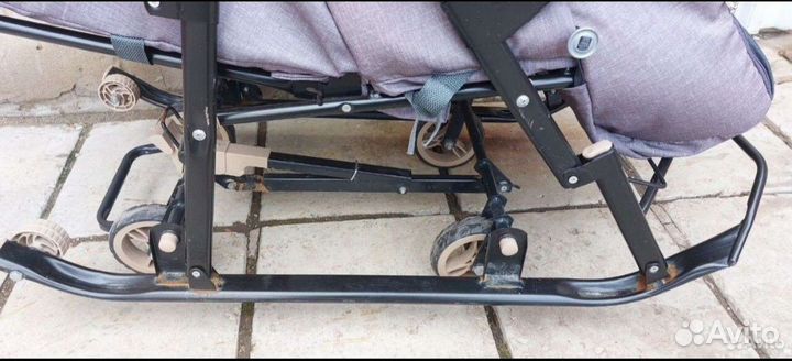 Детские санки коляска Galaxy Glory Gloss