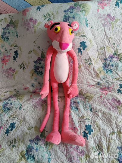 Большая плюшевая Розовая Пантера, длина 100 см