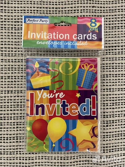 Набор пригласительных открыток в конвертах 8 штук