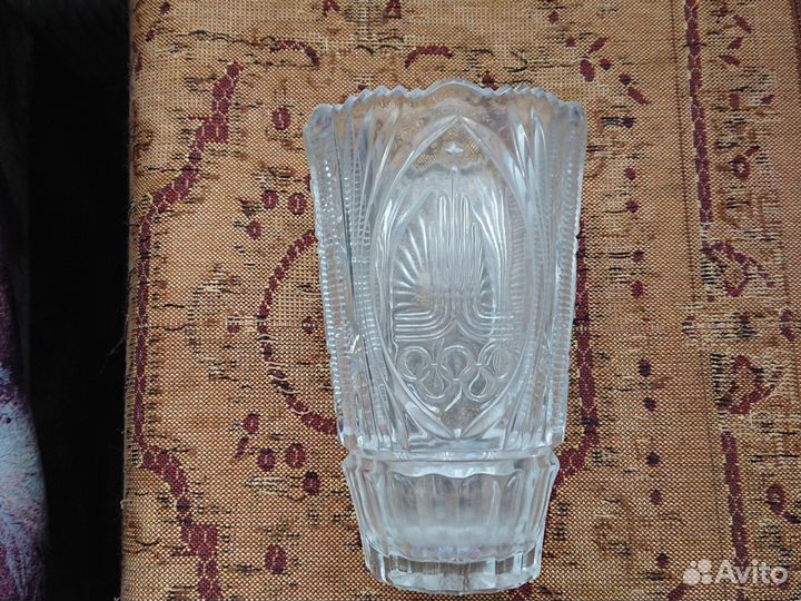 Хрустальная ваза Олимпиада 80
