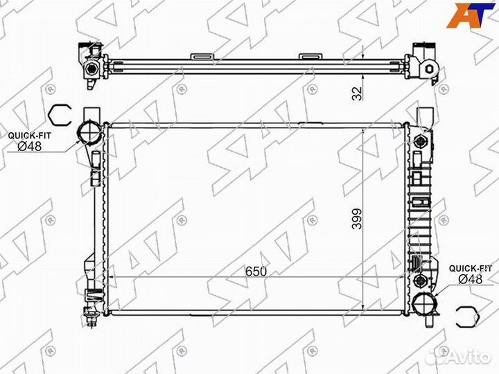 Радиатор mercedes c-class w203/clk-class w209/slk
