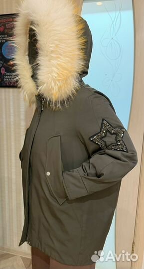 Парка с натуральным мехом 48 50