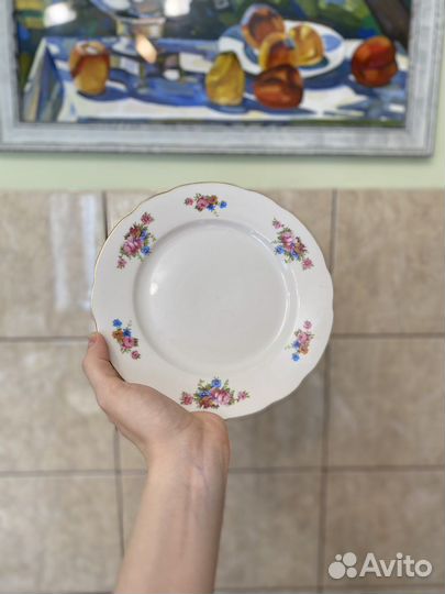 Тарелка фарфор СССР винтаж дулево