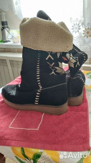 Сапоги женские замша