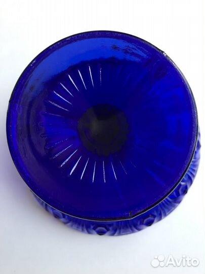 Ваза-синее стекло, графин виноград СССР