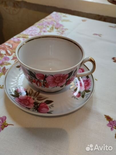 Сервиз чайный Розы Рига винтаж