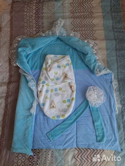 Конверт на выписку для мальчика весна осень зима