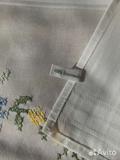 Скатерть винтаж ручная вышивка Германия