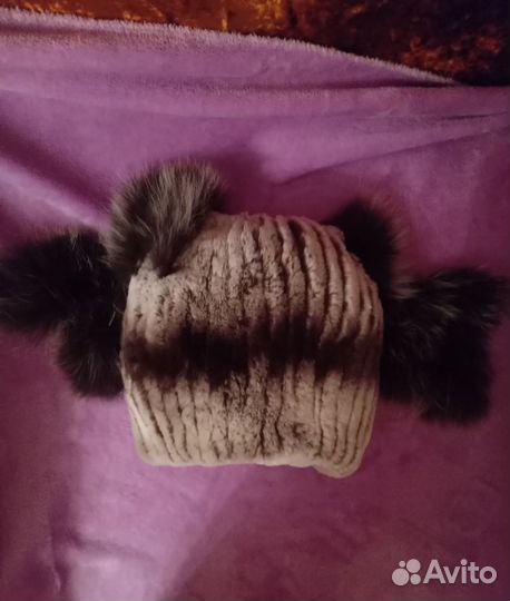 Шапка из кролика утеплённая