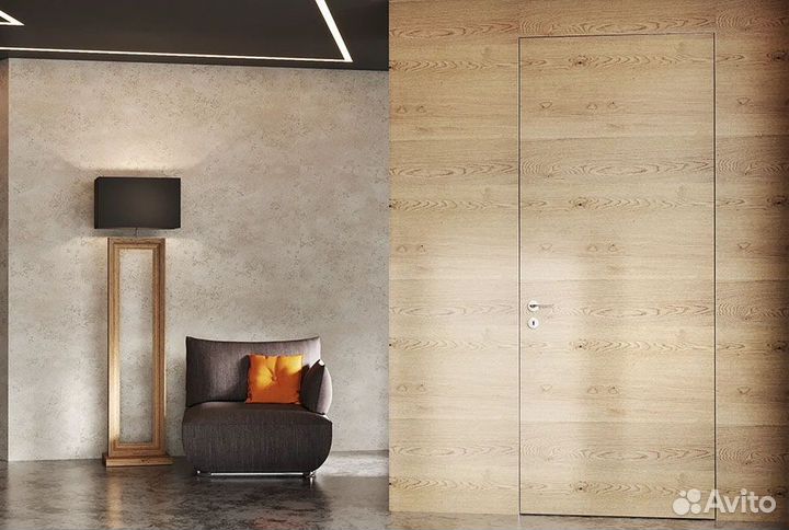 Скрытые двери под покраску