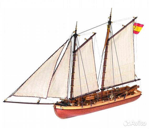 Шлюпка капитана Сантиссима Тринидад 1к50 дерево
