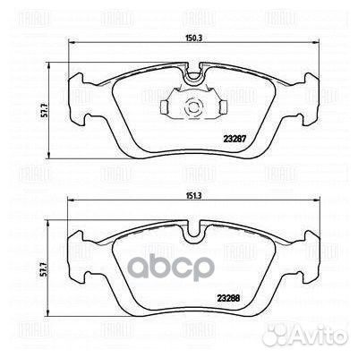 Колодки торм. для а/м BMW 3 (E46) (98) диск. п