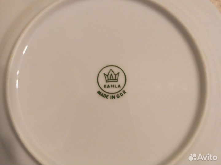 Тарелка фарфор ГДР Kahla 19 см с розами 2 шт