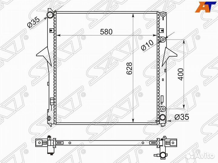 Радиатор KIA sorento 3.3/3.8 06-10