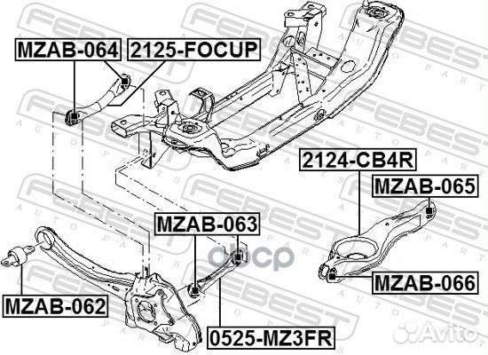 Рычаг подвески нижний зад прав/лев ford focus