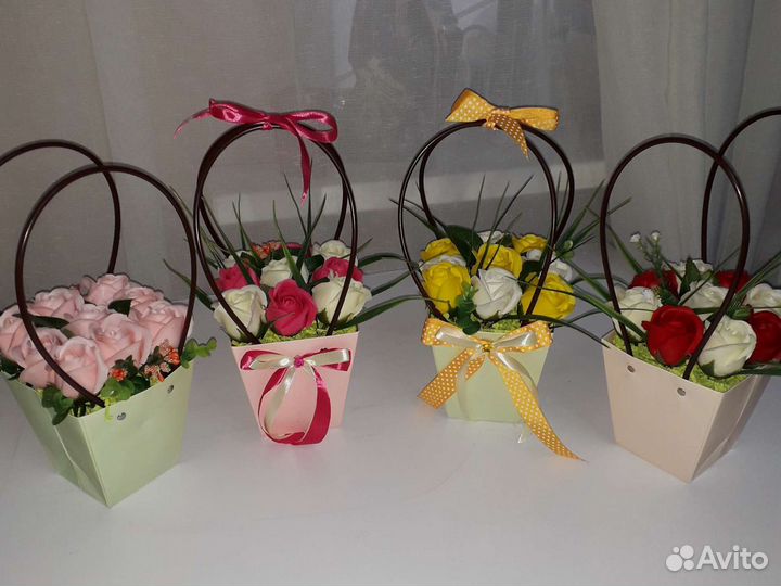 Букет из мыльных роз