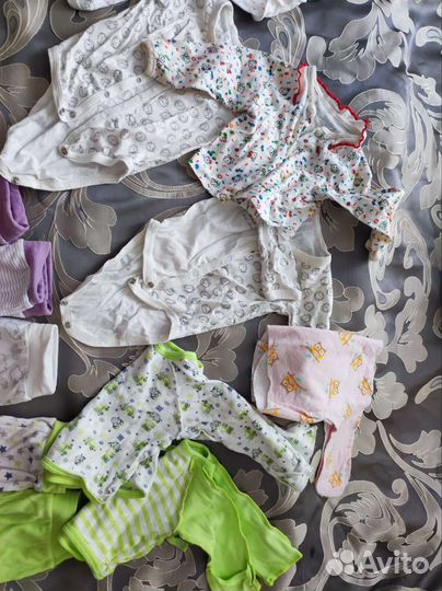 Большой пакет одежды для девочки 0-4 мес(32 вещи)
